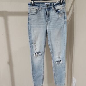 Oasis Light Blue Distressed Skinny Jeans